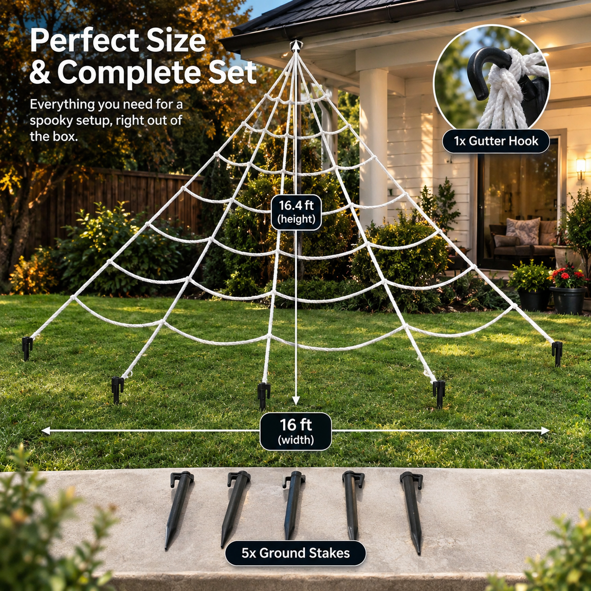 Halloween Triangle Spider Web