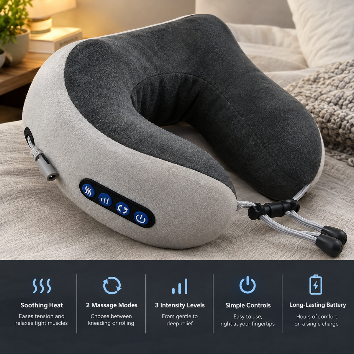 Heated Shiatsu Neck and Shoulder Massager