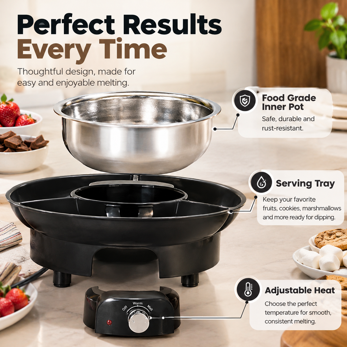 Electric Chocolate Fondue Set
