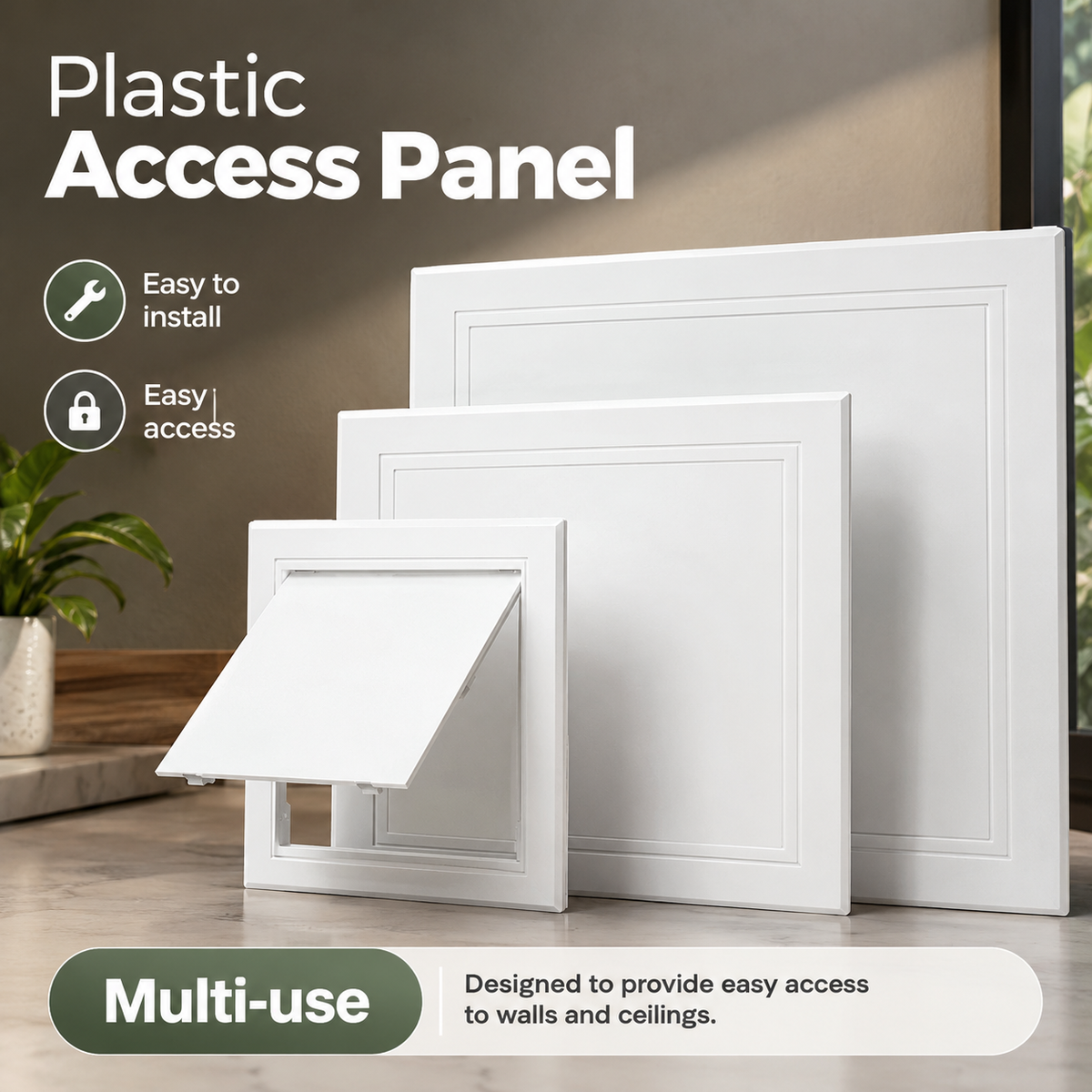 Self-Adhesive White Access Panel (Inspection Hatch)