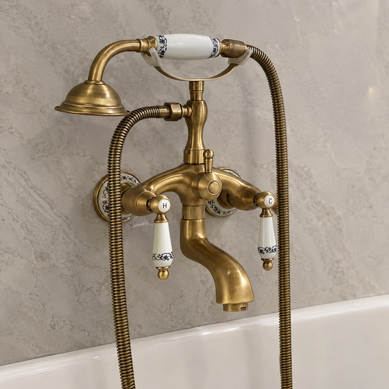 Retro Bathtub Shower Faucet Set