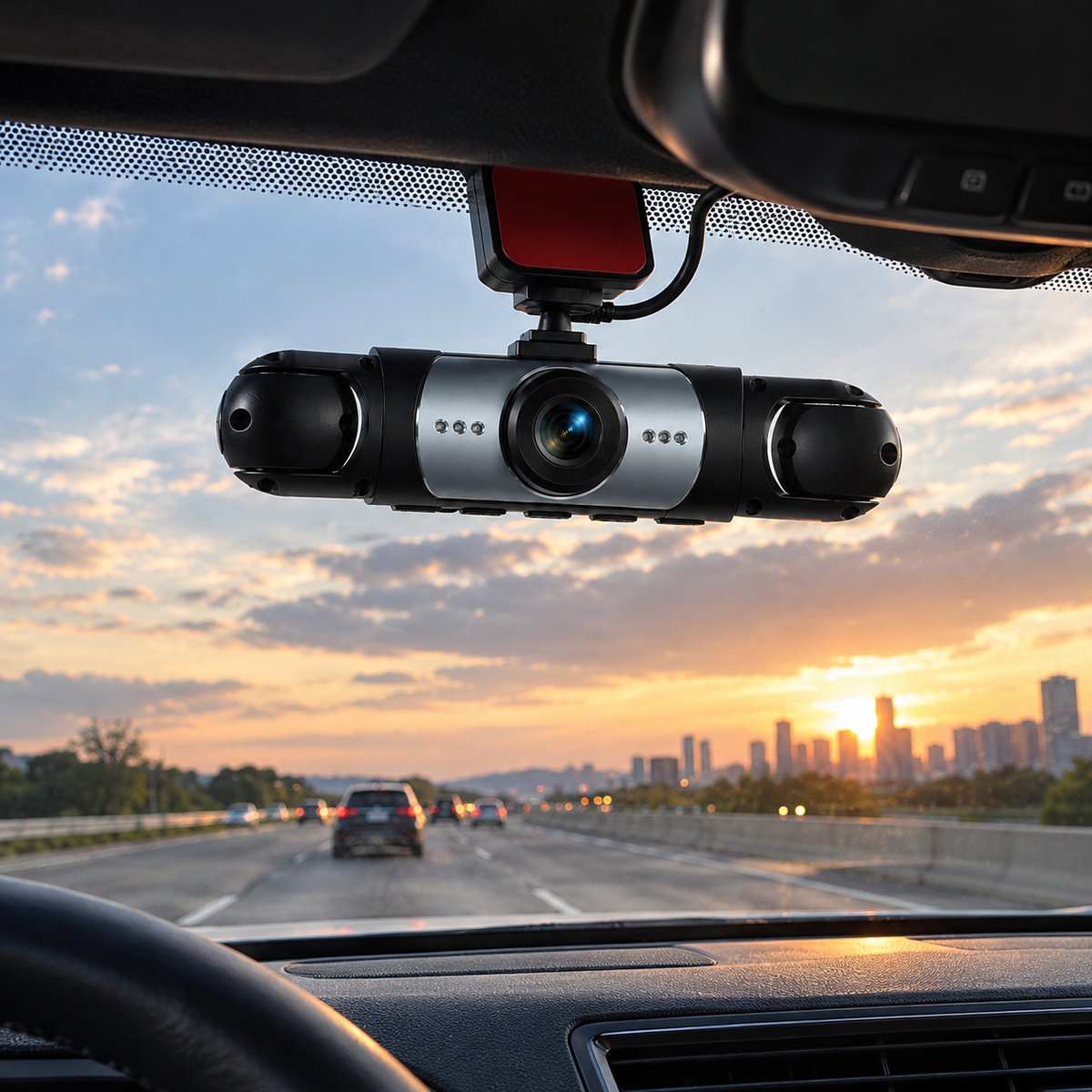 Multi-Lens Dash Cam with Rear Camera and 3.16" Screen