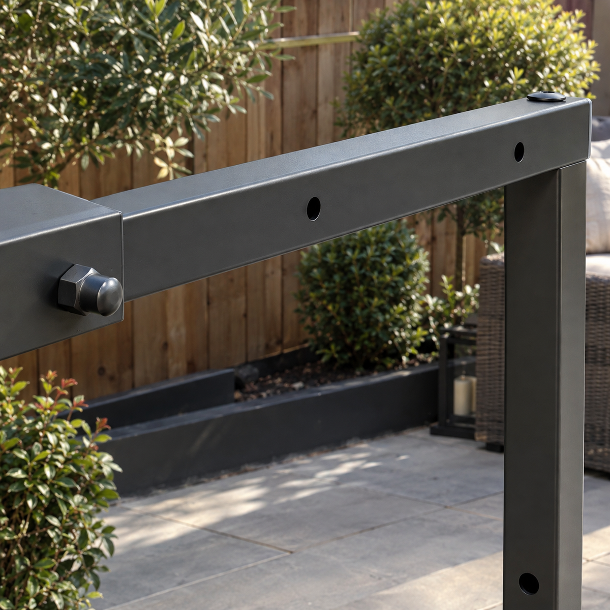 Adjustable Metal Log Rack with Hooks