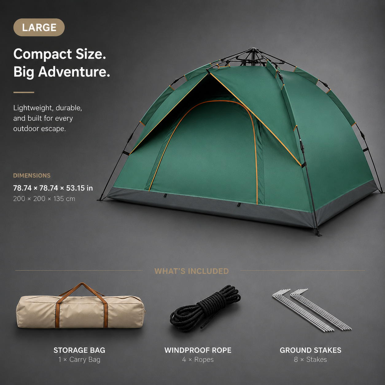 Outdoor Folding Tent (Automatic Pop-Up)