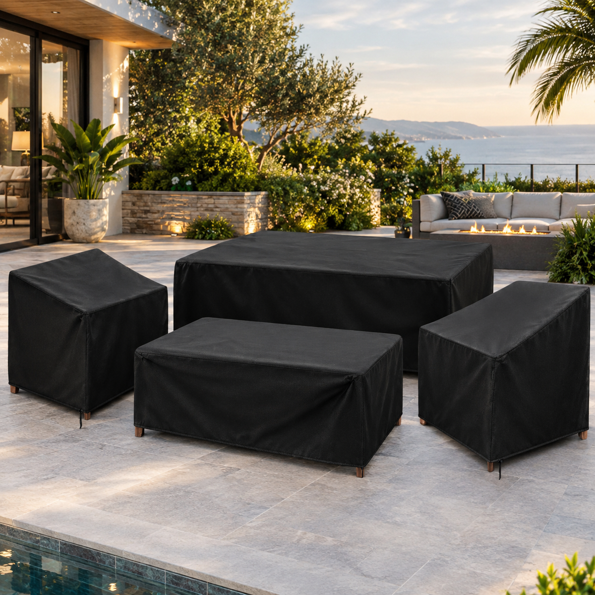 4-Piece Patio Furniture Cover Set