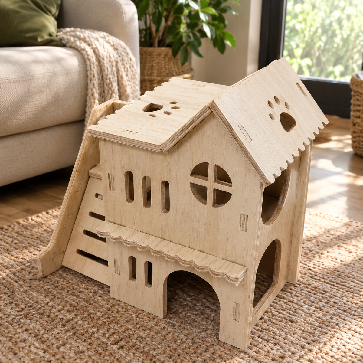 Wooden Hamster House (10 Styles)