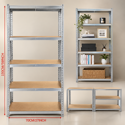 5-Tier Heavy-Duty Metal Shelving Unit