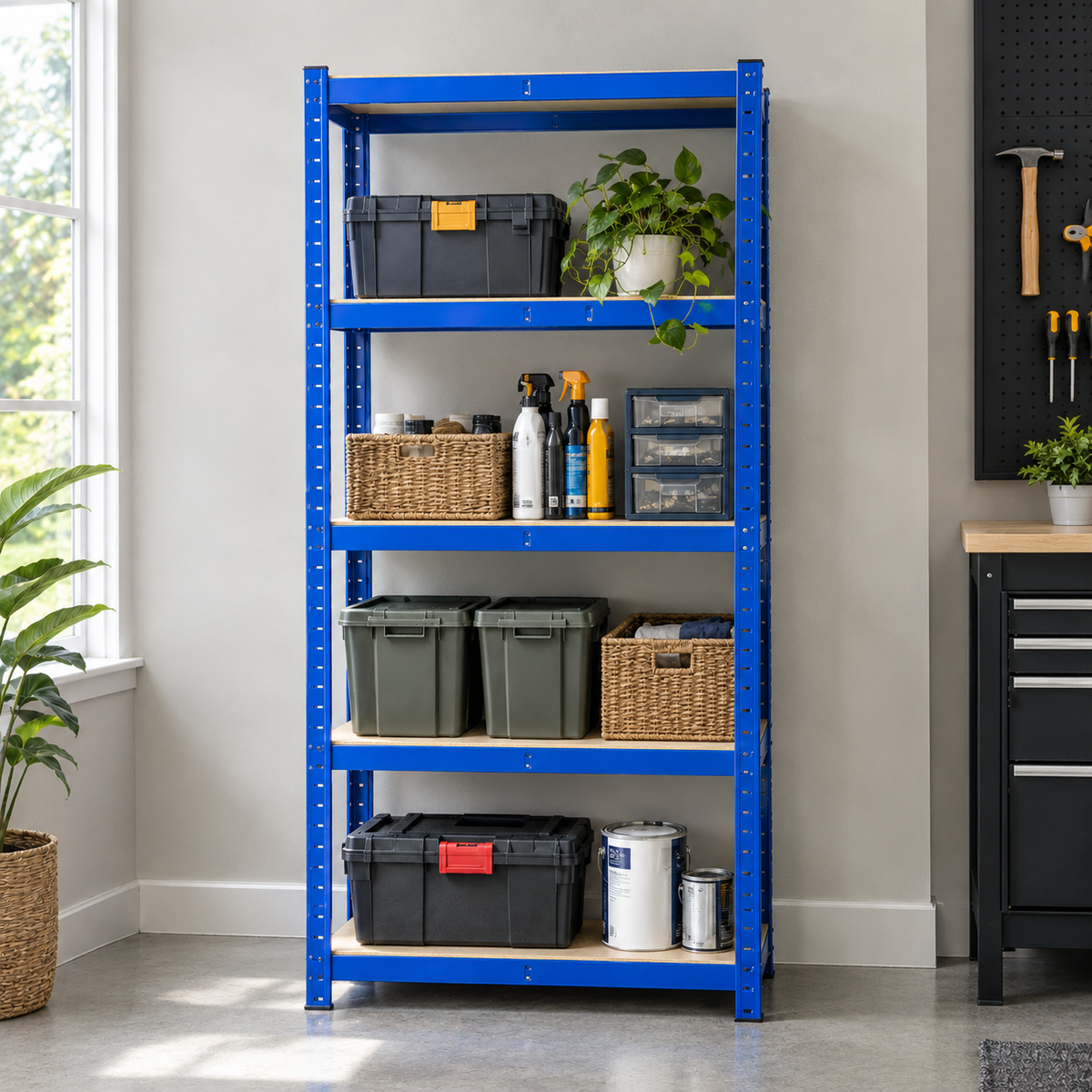 5-Tier Heavy-Duty Metal Shelving Unit