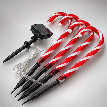 Solar Candy Cane Path Lights