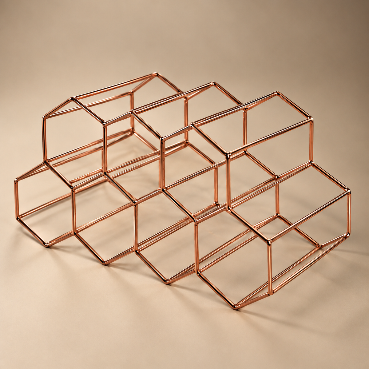 Metal Honeycomb Wine Rack (9 Bottles)
