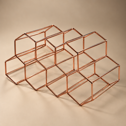 Metal Honeycomb Wine Rack (9 Bottles)