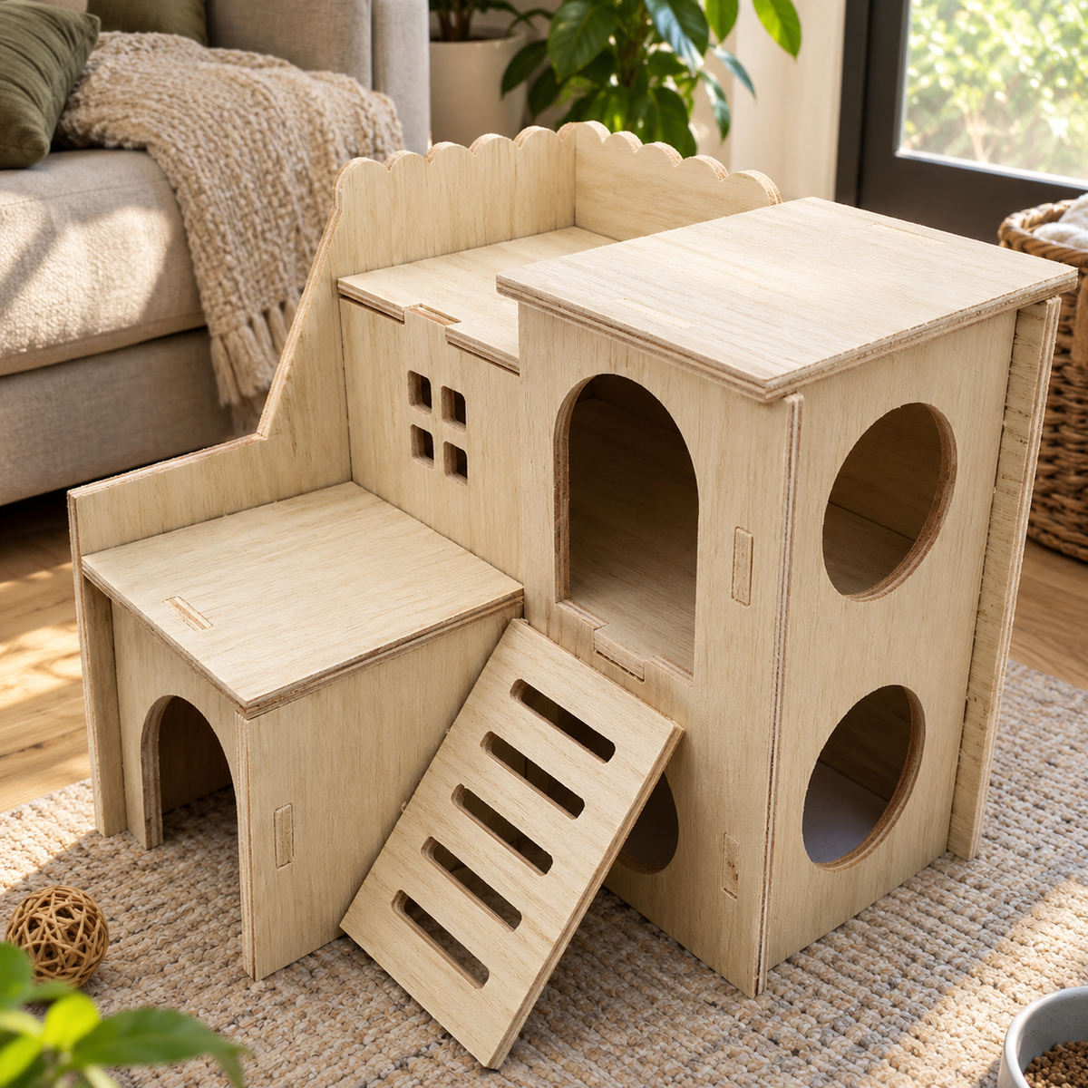 Wooden Hamster House (10 Styles)