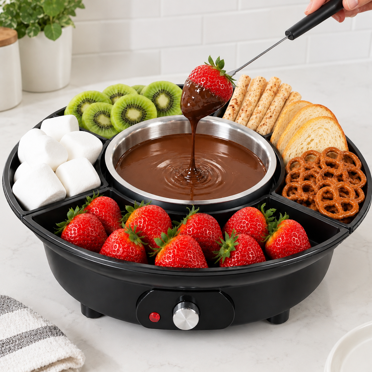 Electric Chocolate Fondue Set