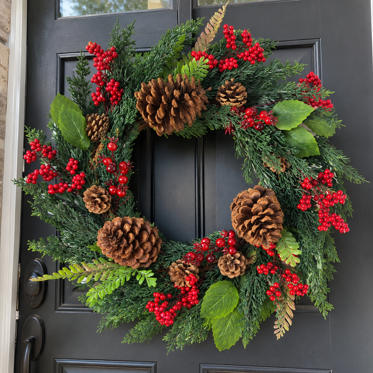 Red Berry Christmas Wreath (45cm)