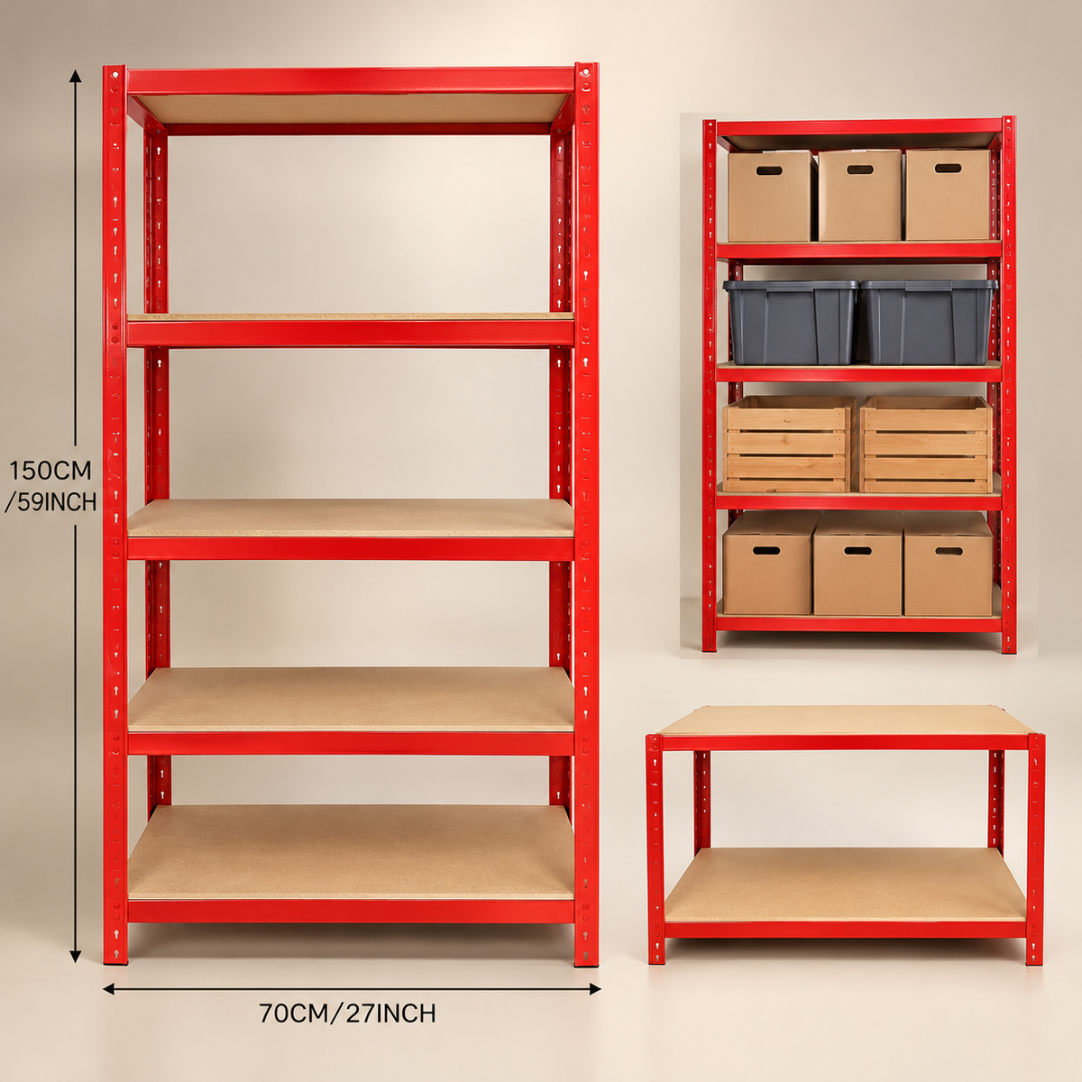 5-Tier Heavy-Duty Metal Shelving Unit
