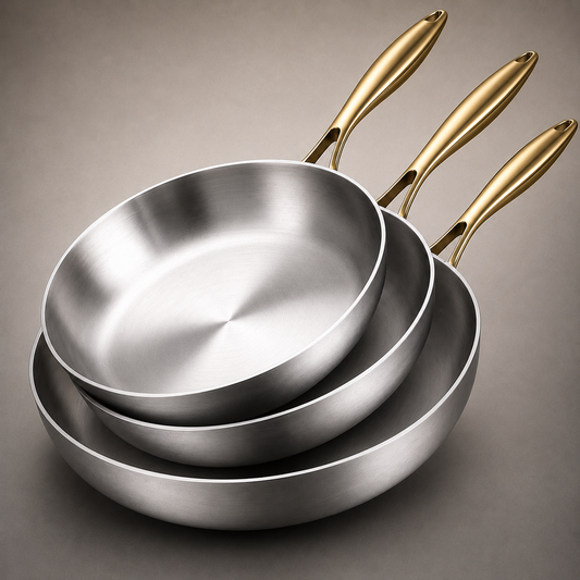 Stainless Steel Frying Pan 3-Piece Set