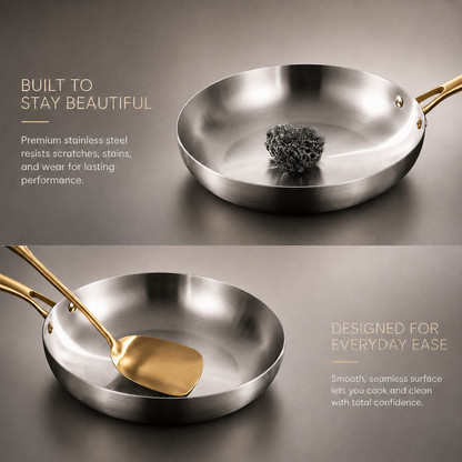 Stainless Steel Frying Pan 3-Piece Set