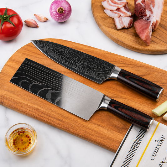 Chef Knife & Cleaver Set, 2 Piece