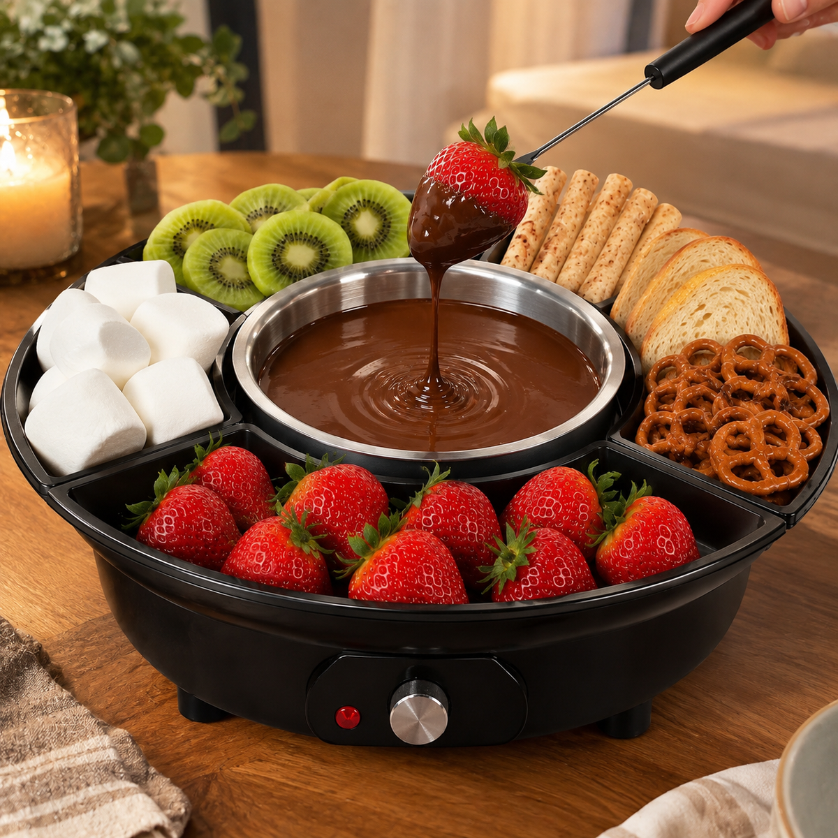 Electric Chocolate Fondue Set