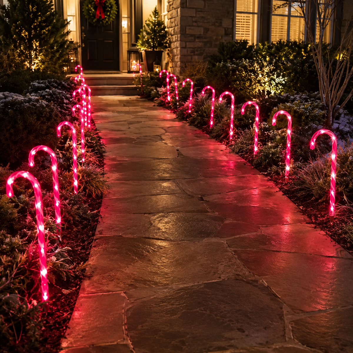 Solar Candy Cane Path Lights