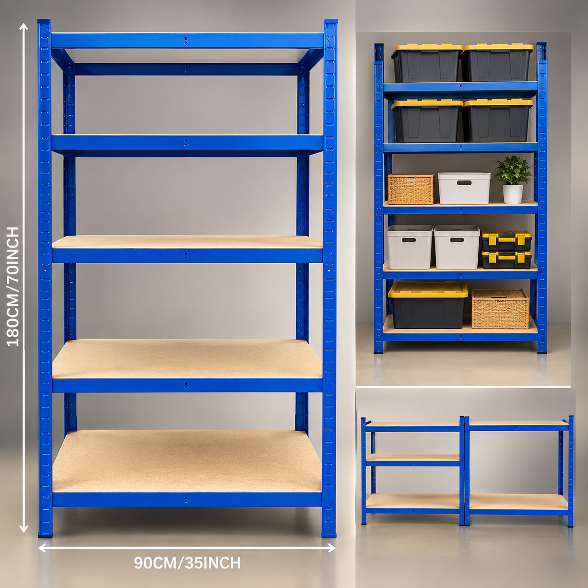 5-Tier Heavy-Duty Metal Shelving Unit