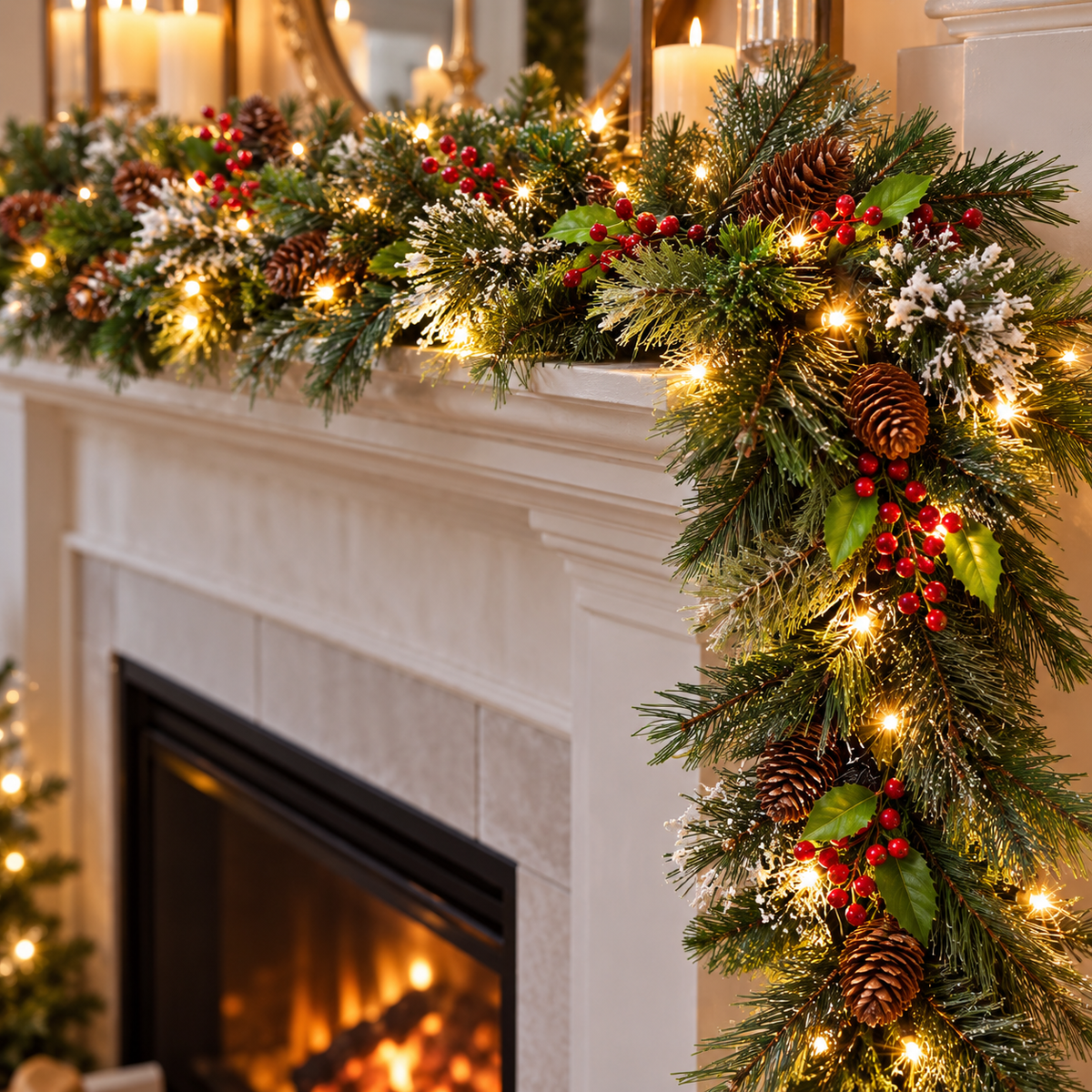 9FT Artificial Christmas Garland