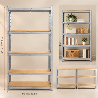 5-Tier Heavy-Duty Metal Shelving Unit