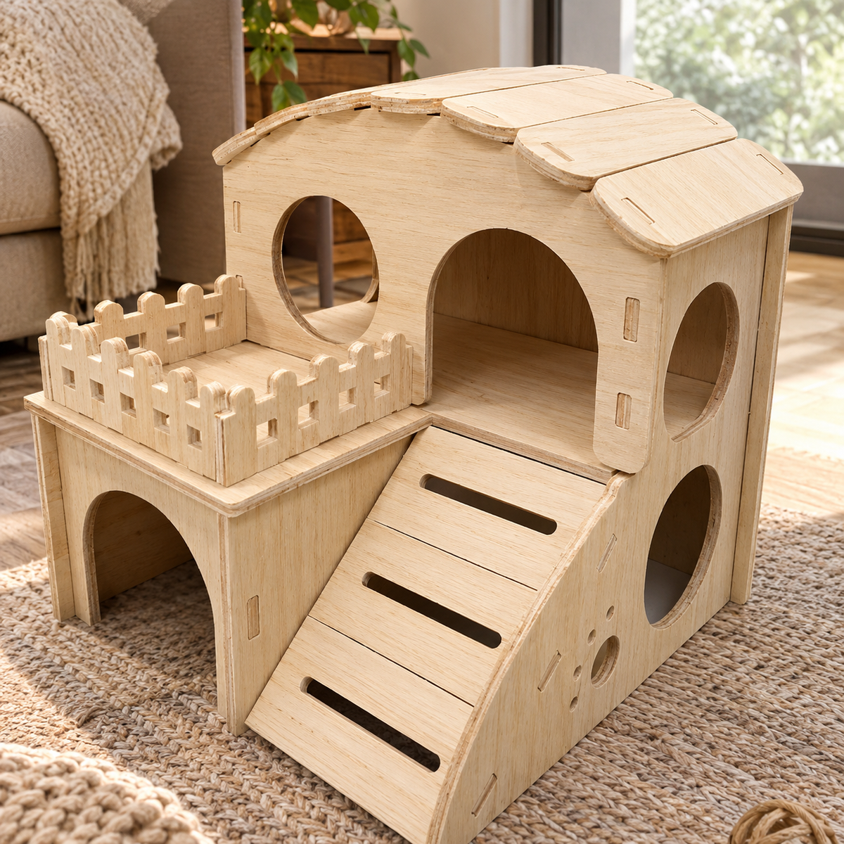 Wooden Hamster House (10 Styles)