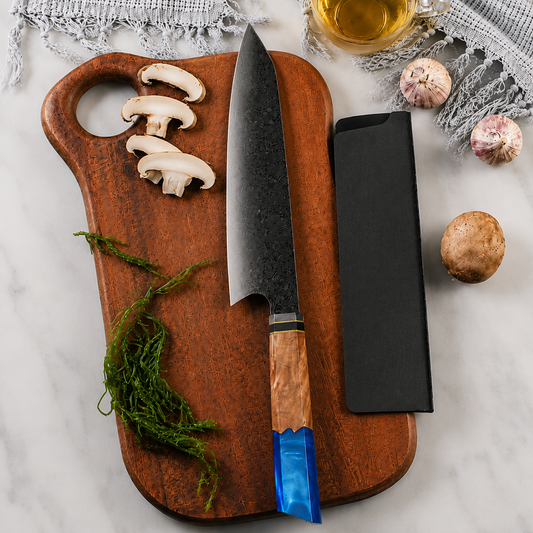 Nakiri Vegetable Knife, VG10 Damascus Steel