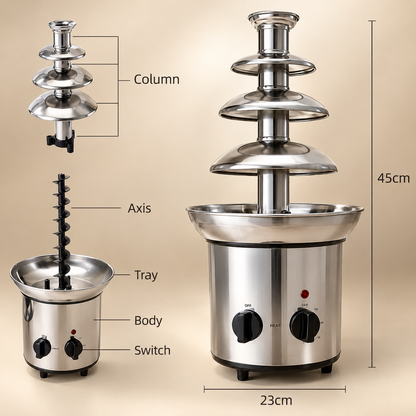 4-Tier Electric Chocolate Fountain