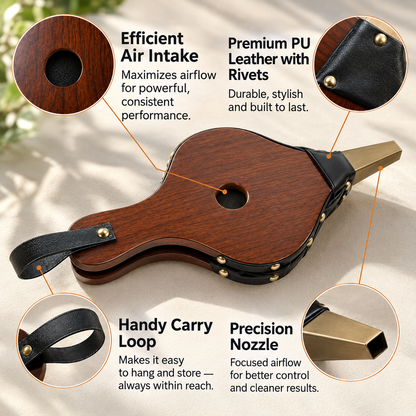 Wooden Fireplace Bellows