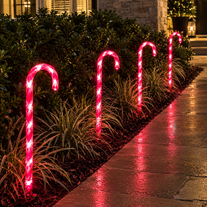 Solar Candy Cane Path Lights