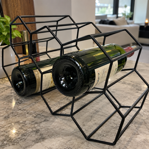 Metal Honeycomb Wine Rack (9 Bottles)