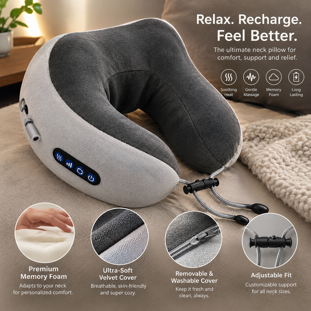 Heated Shiatsu Neck and Shoulder Massager