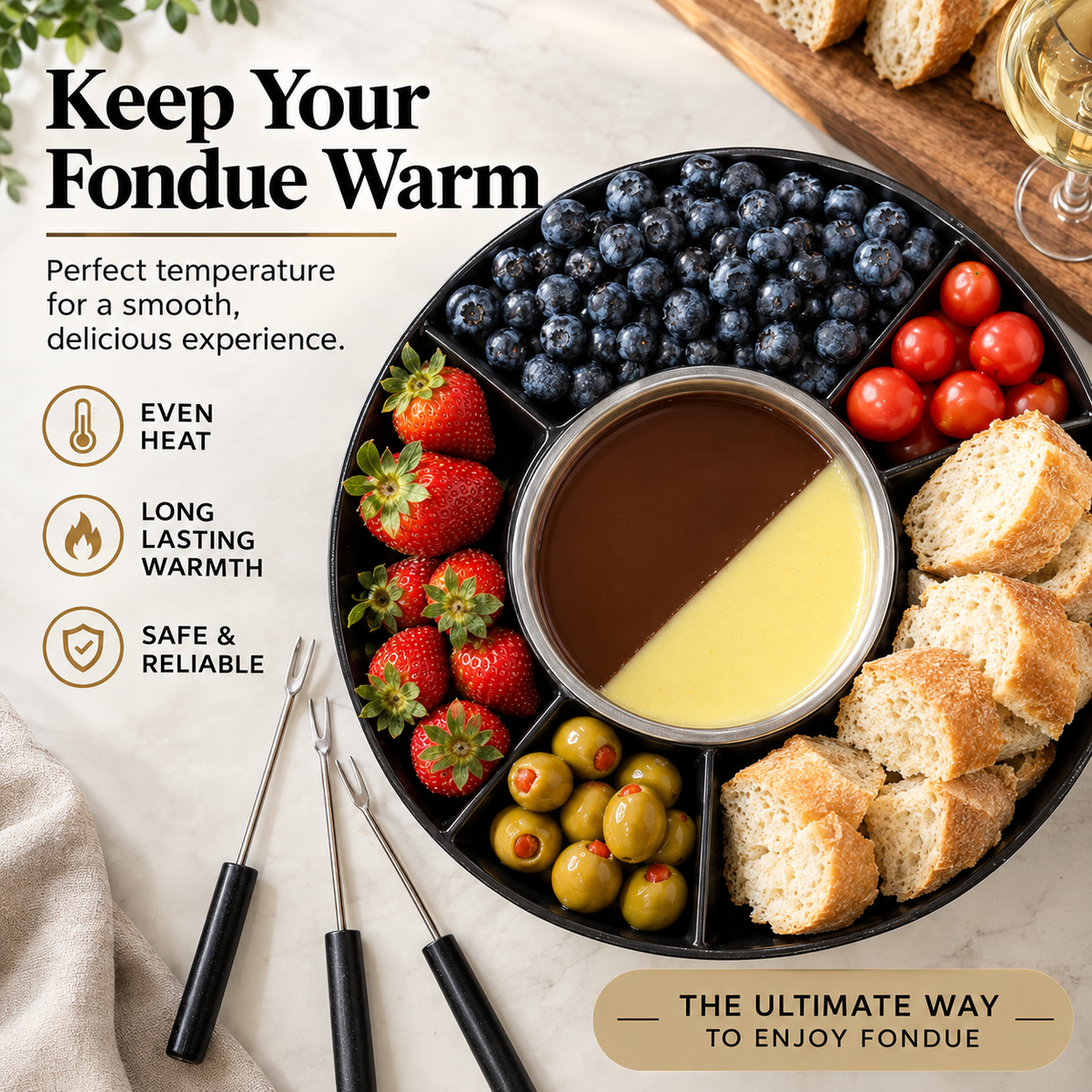 Electric Chocolate Fondue Set