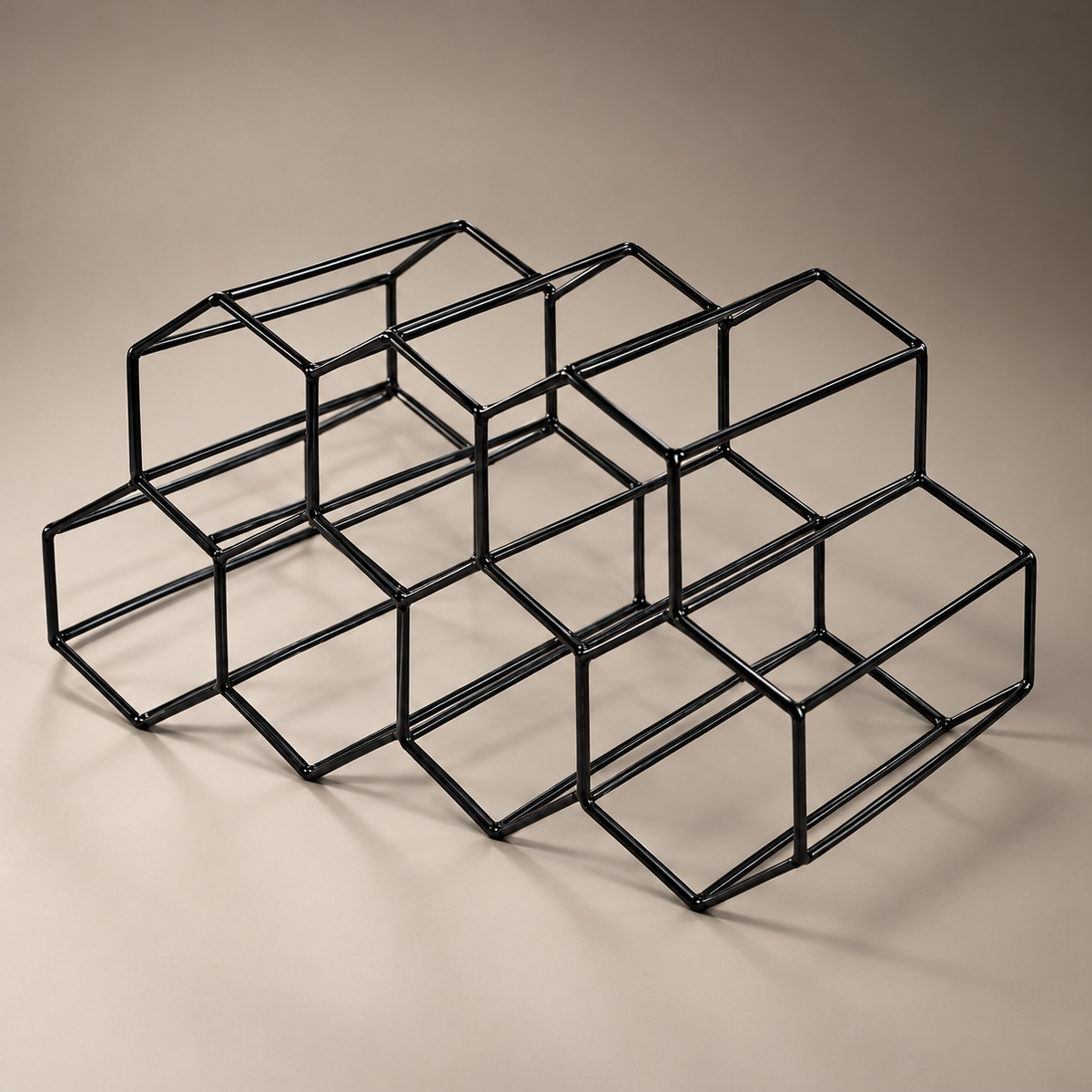 Metal Honeycomb Wine Rack (9 Bottles)