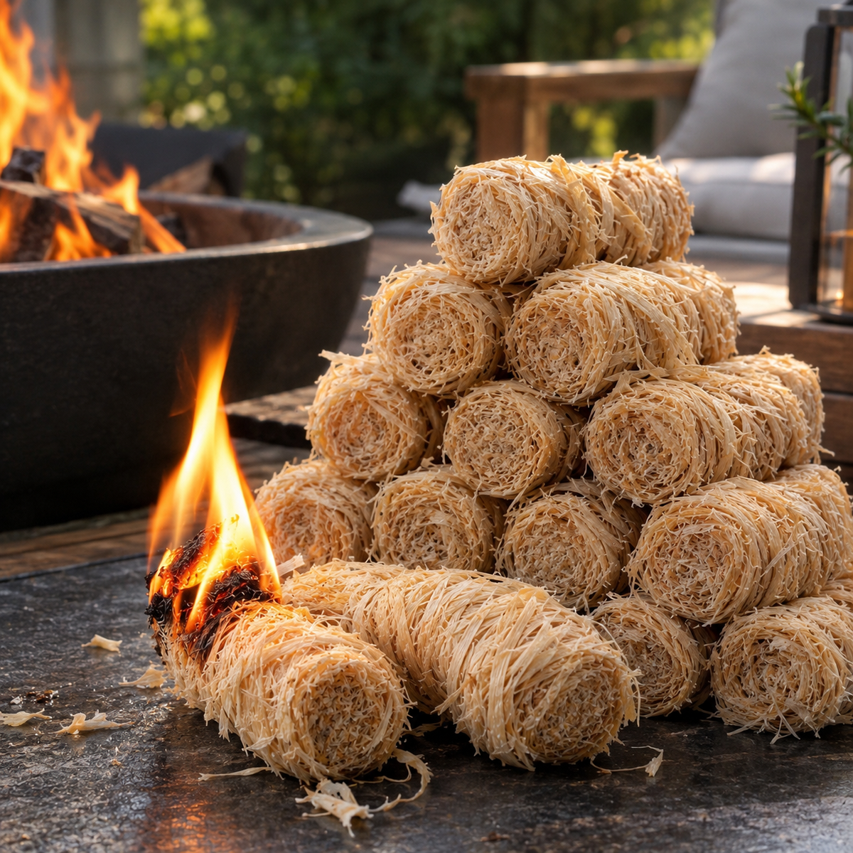 Natural Wax and Wood Firelighter Sticks