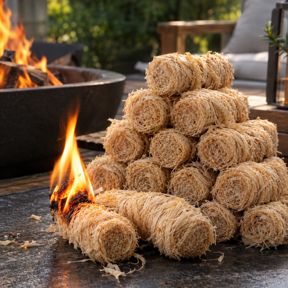 Natural Wax and Wood Firelighter Sticks