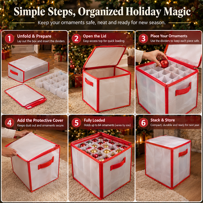 Christmas Ornament Storage Box Set