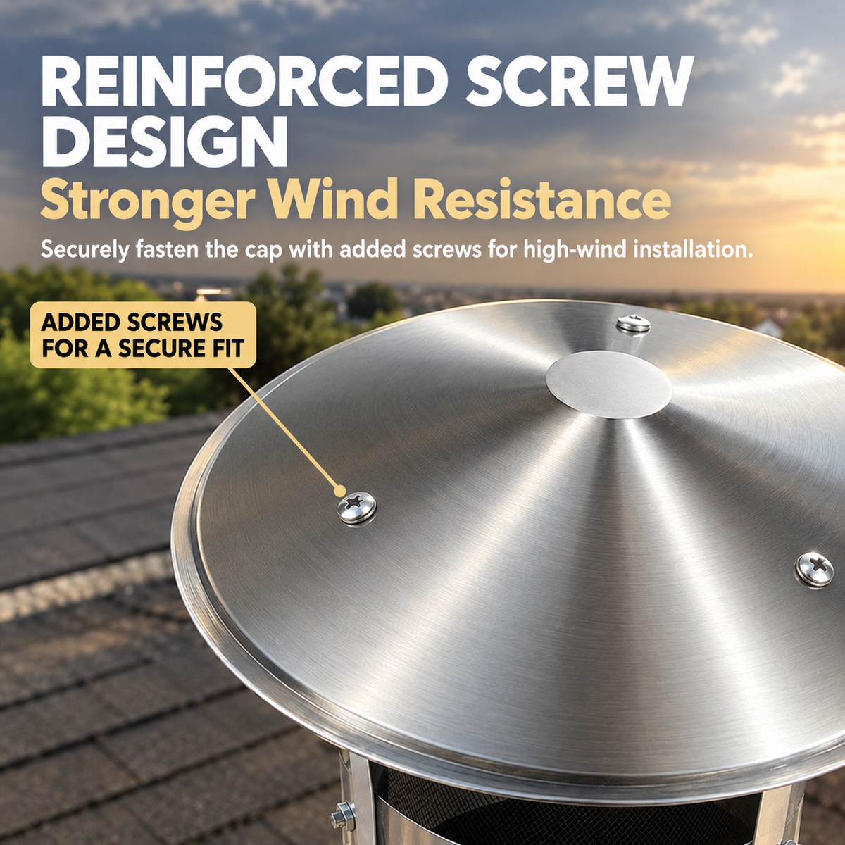 Stainless Steel Chimney Cap (Mushroom Rain Cap)