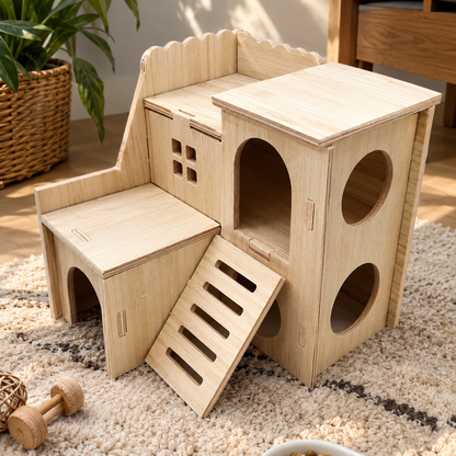Wooden Hamster House (10 Styles)