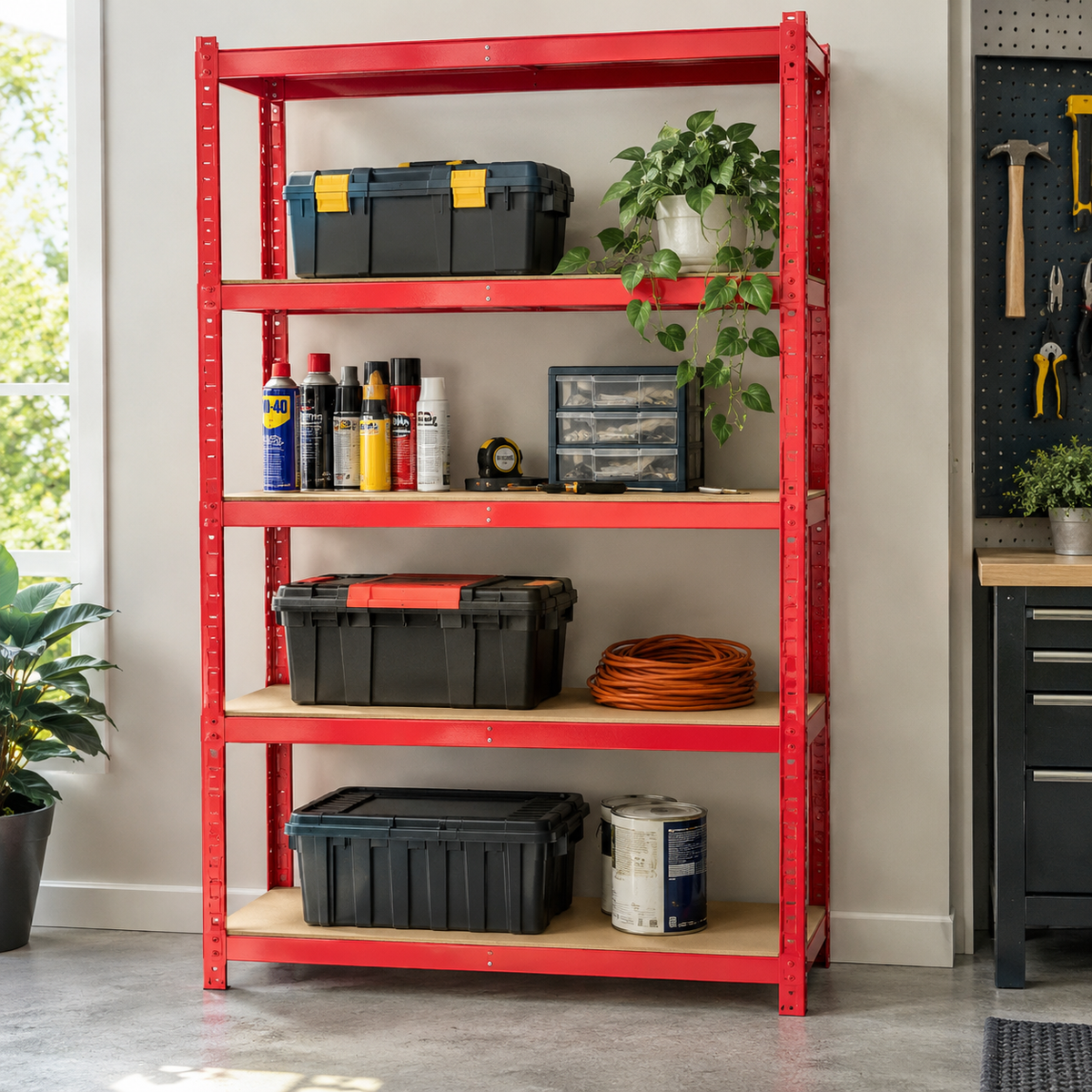5-Tier Heavy-Duty Metal Shelving Unit