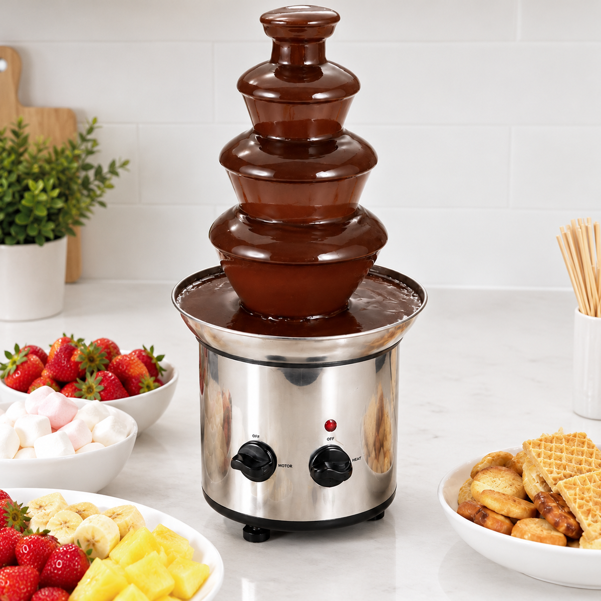 4-Tier Electric Chocolate Fountain