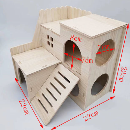 Wooden Hamster House (10 Styles)