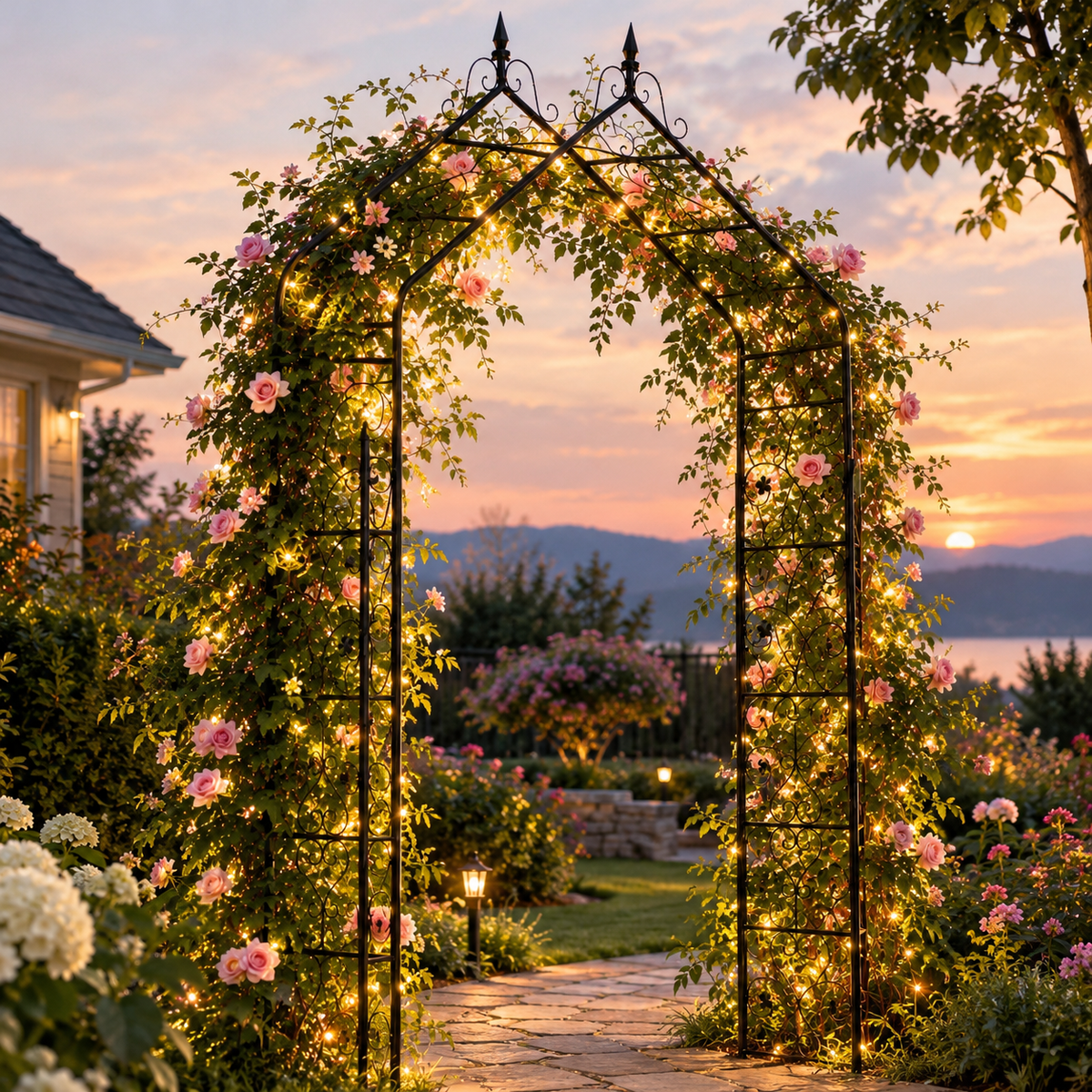 Gothic Pointed Garden Arbor