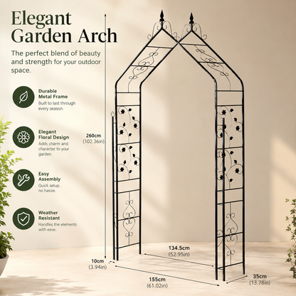 Gothic Pointed Garden Arbor