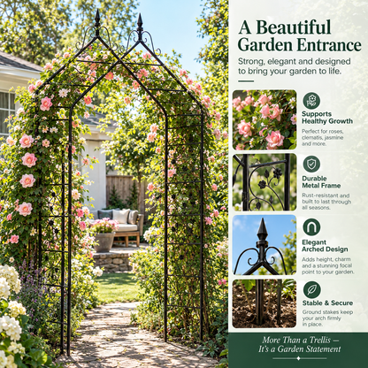 Gothic Pointed Garden Arbor