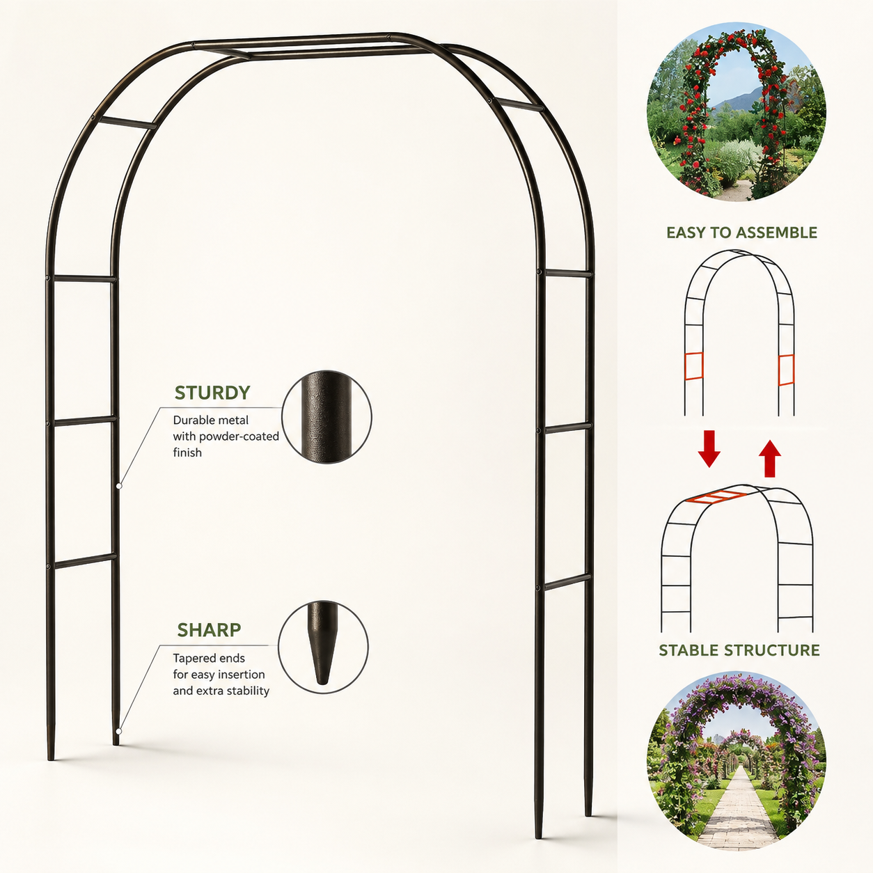 Metal Garden Arch (100")