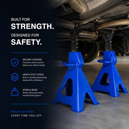 Axle Stands (Set of 2, 3 Ton)