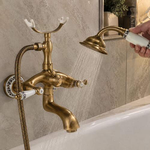 Retro Bathtub Shower Faucet Set